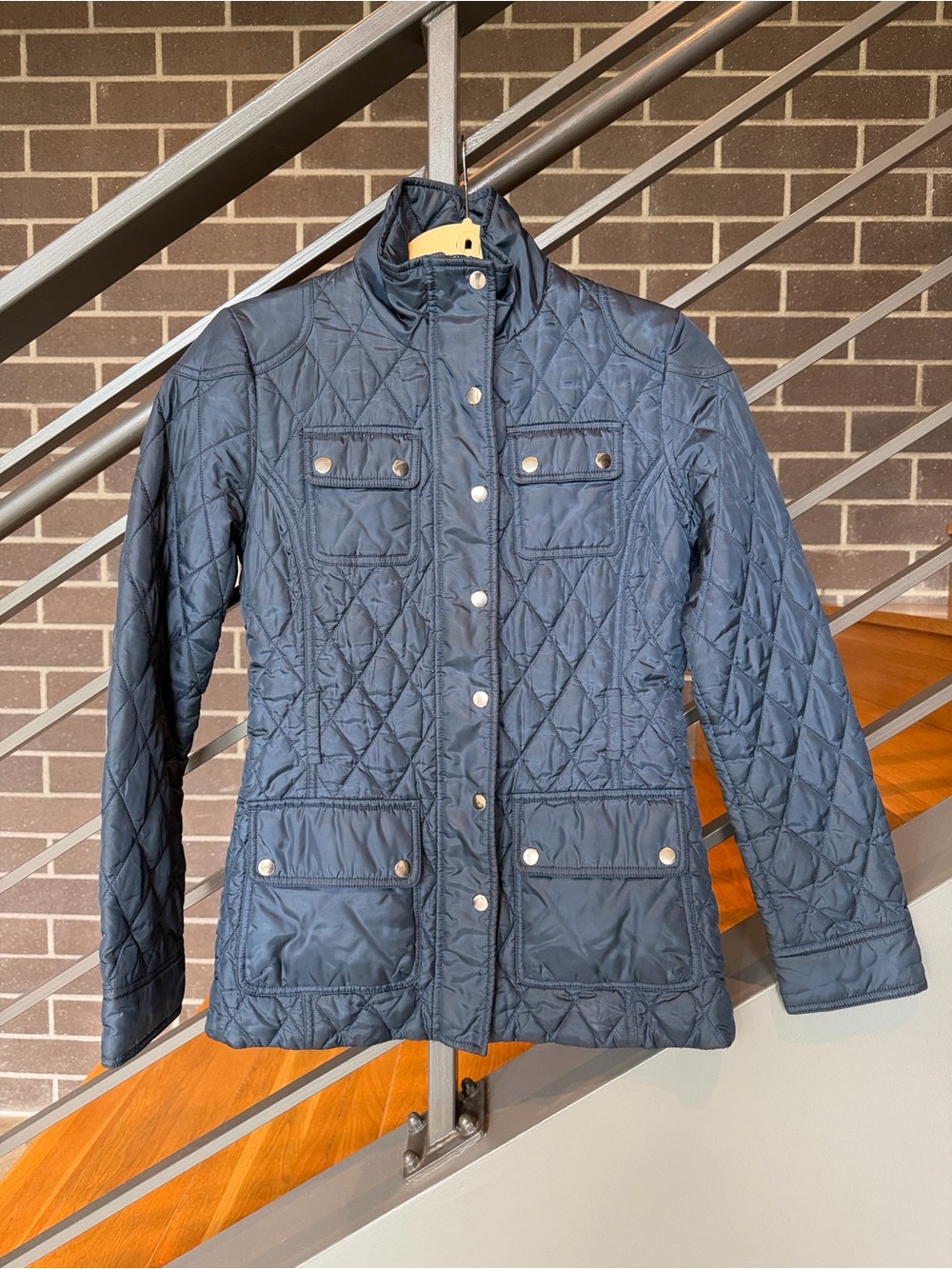 Banana Republic Women's Navy Lightweight Diamond Quilted Jacket Size XS